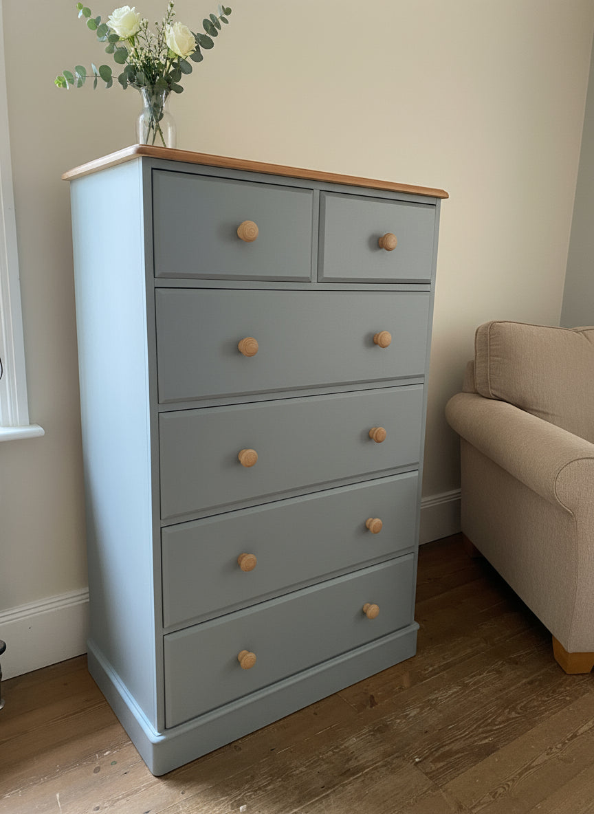 Tall Pine Chest of Drawers (waiting on your choice of colour)