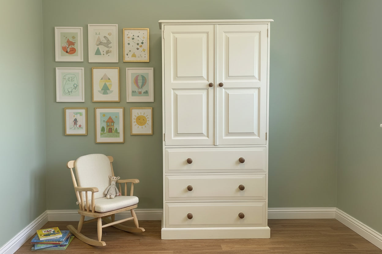 Pine Wardrobe with Drawers
