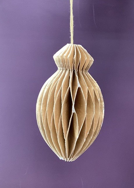 Fish Honeycombe Hanging Decoration - Gold