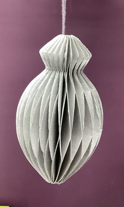 Fish Honeycombe Hanging Decoration - Silver