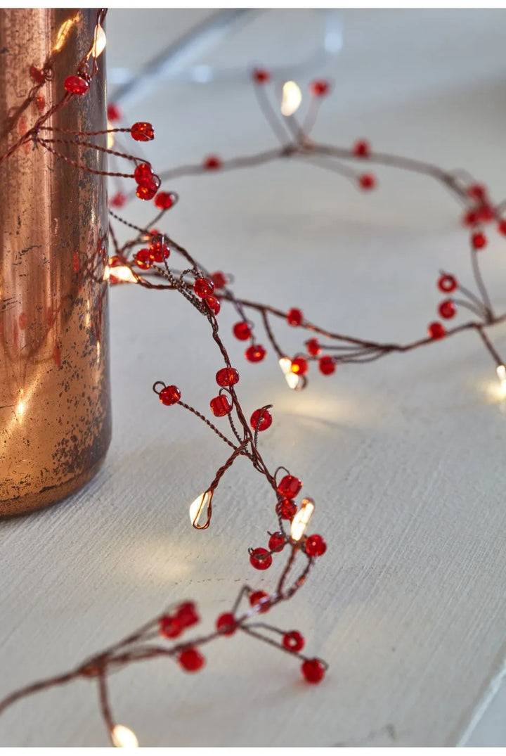 Red Jewel Cluster String Lights