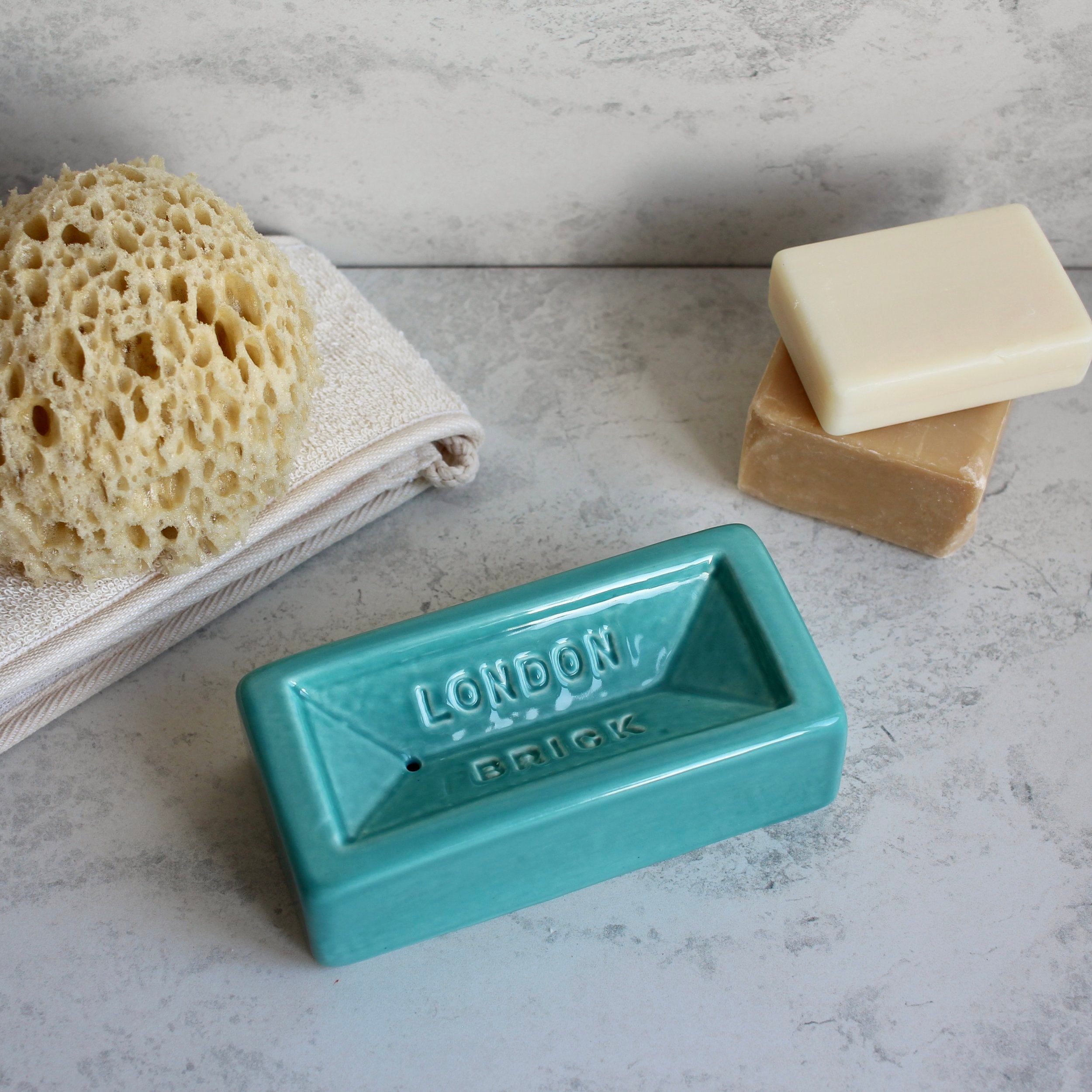 London Brick Soap Dish -Turquoise