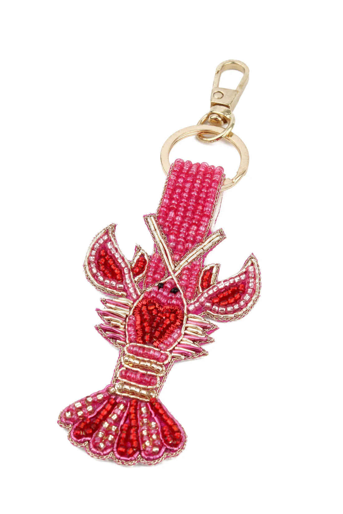 Lobster Love Beaded Keyring