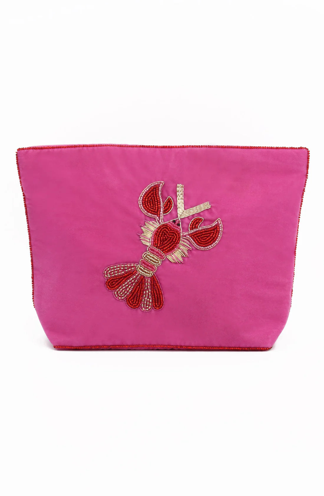 Lobster Love Beaded Bag - Large
