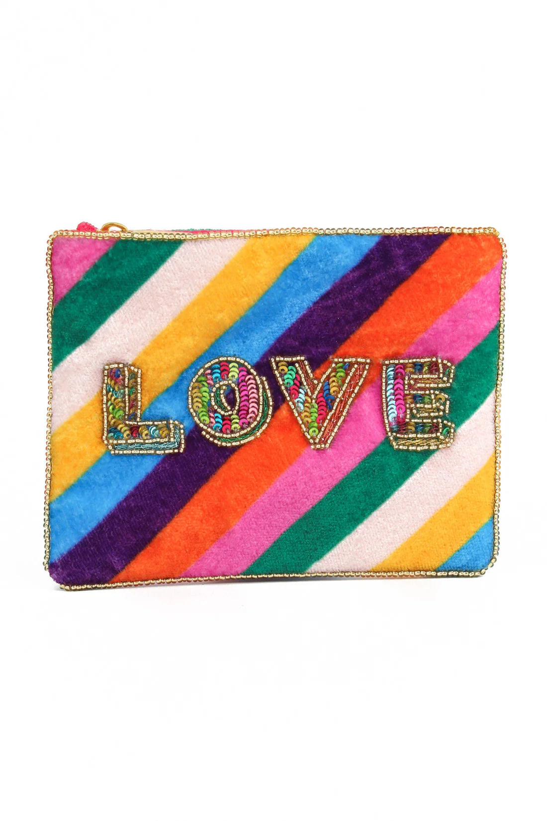 Love Rainbow Velvet Purse