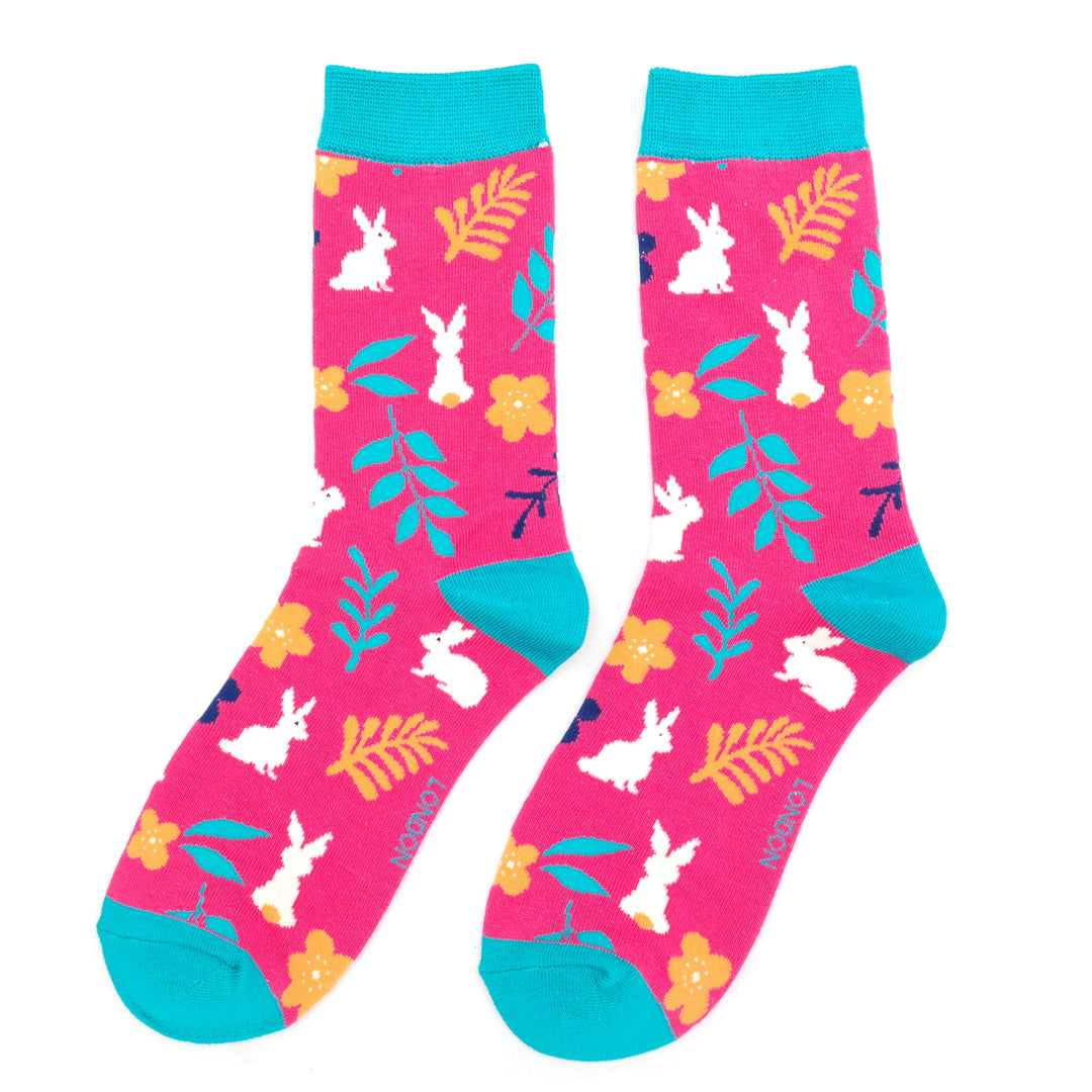Ladies Bamboo Socks  - Bunnies