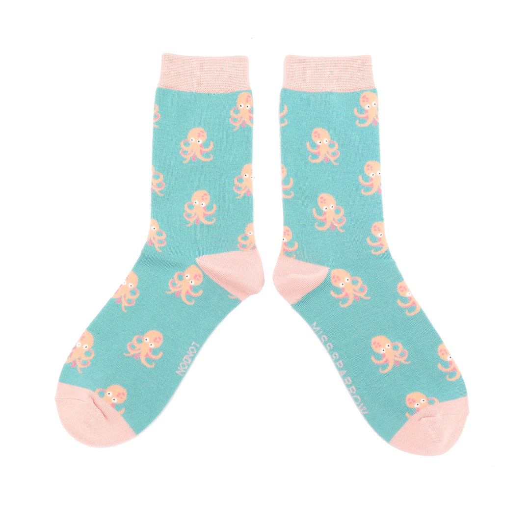 Ladies Bamboo Socks  - Little Octopus