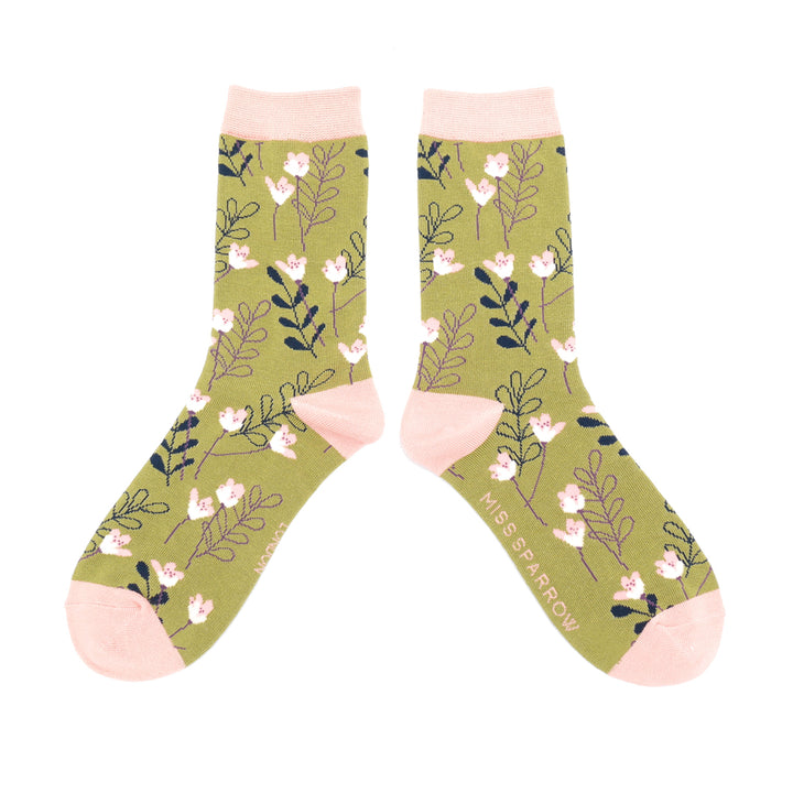 Ladies Bamboo Socks - Wild Floral