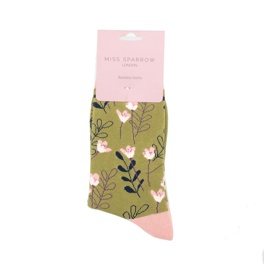 Ladies Bamboo Socks - Wild Floral