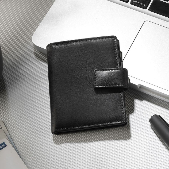 Leather Credit Card Holder - Aldo Tuscan - Black