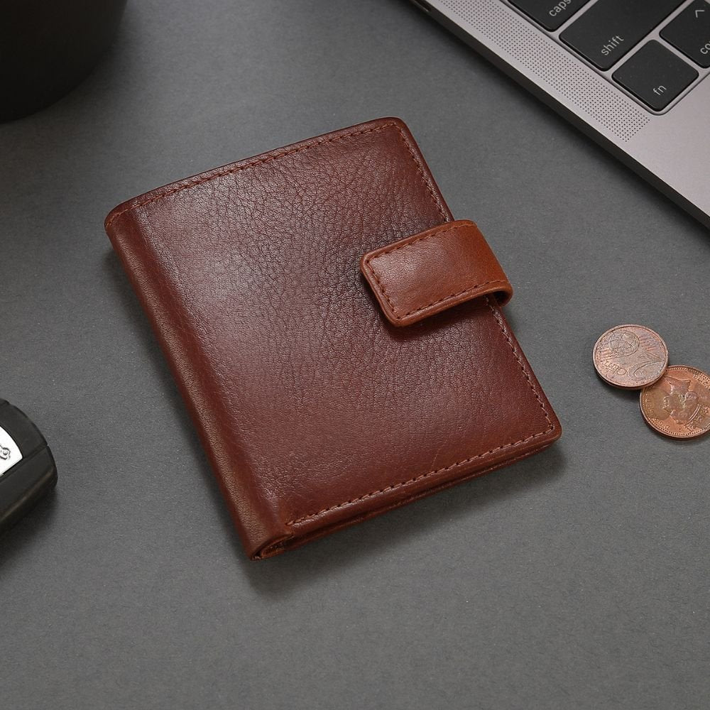 Leather Credit Card Holder - Aldo Tuscan - Brown