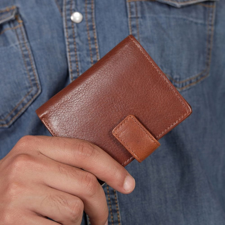 Leather Credit Card Holder - Aldo Tuscan - Brown
