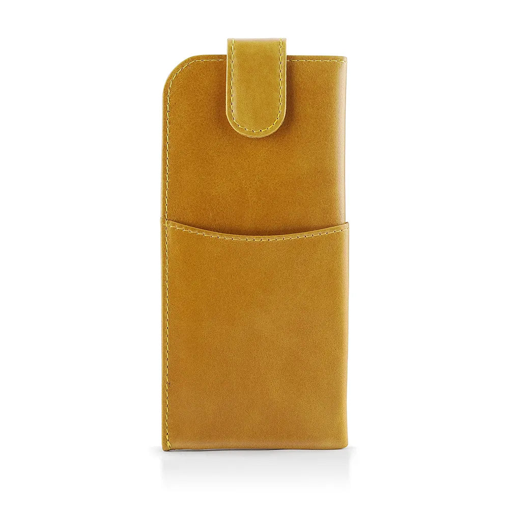 Leather Spectacle Case - Mustard