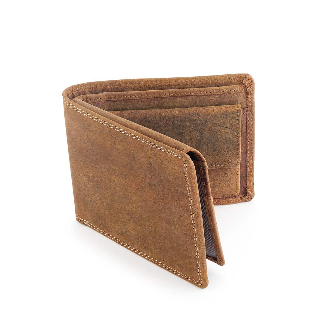 Galaxy Bifold Flip Up Wallet - Brown