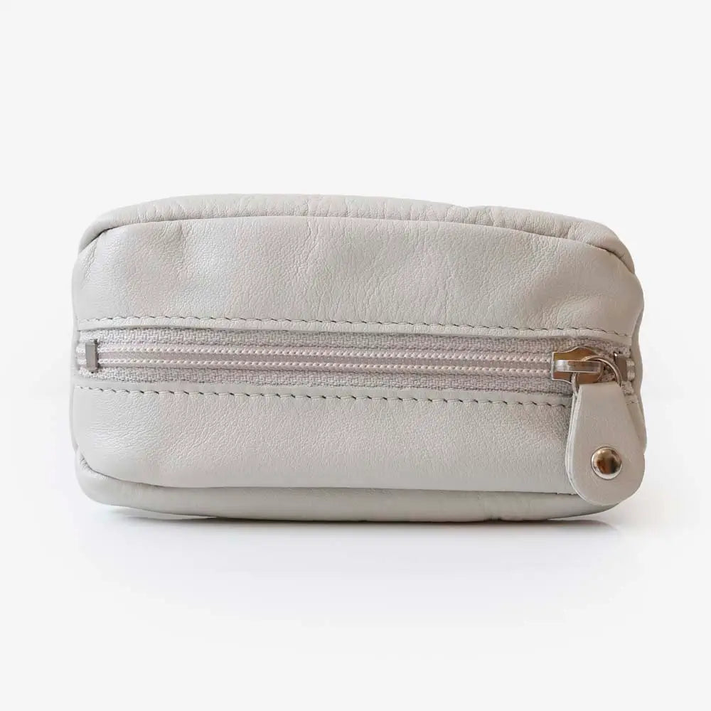 Small Leather Zipper Keyring Pouch