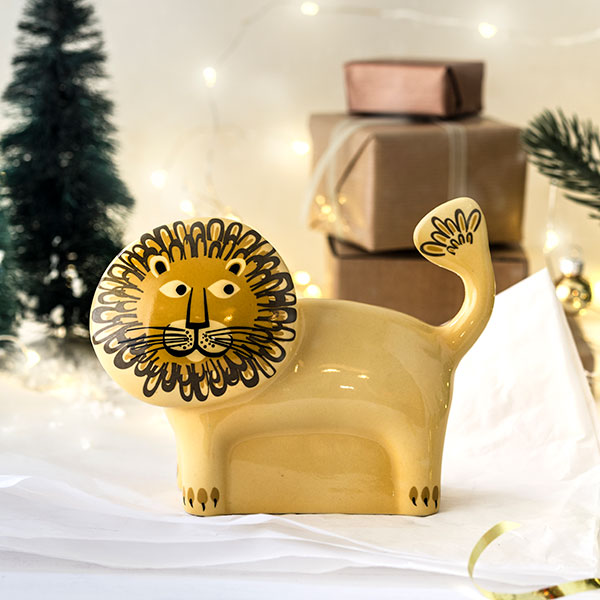 Handmade Ceramic Lion Money Box