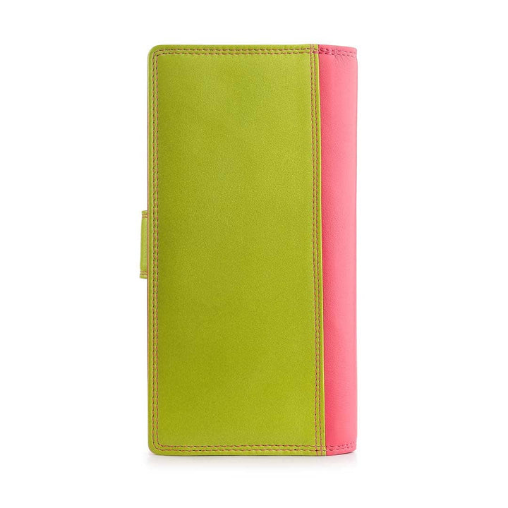 Long Leather Bifold Purse - Victoria London / Pink-Multi