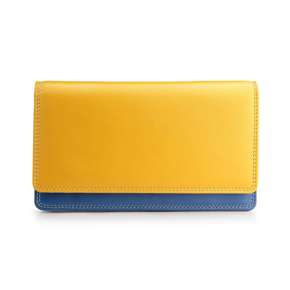 Soft Leather Clutch Purse - Lily London - Yellow