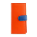 Long Leather Bifold Purse - Victoria London / Orange-Multi