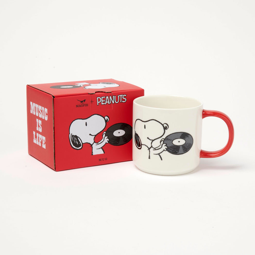 Music Is Life Snoopy Mug - Vinyl