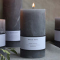 Biggie Best Rustic Grey Pillar Candle - Medium