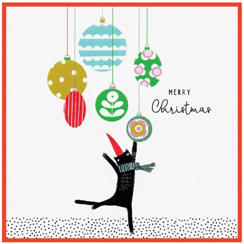 Merry Christmas - Cat & Baubles