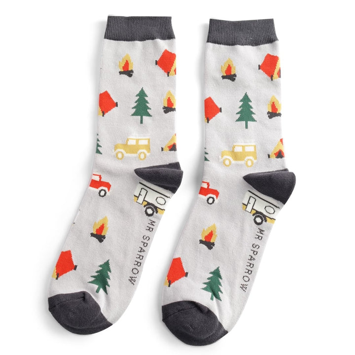 Men's Bamboo Socks Silver - Camping