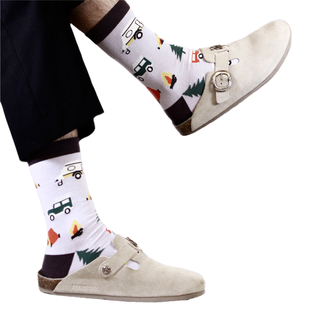 Men's Bamboo Socks Silver - Camping