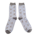 Mens Bamboo Socks Dusky Blue - Planes