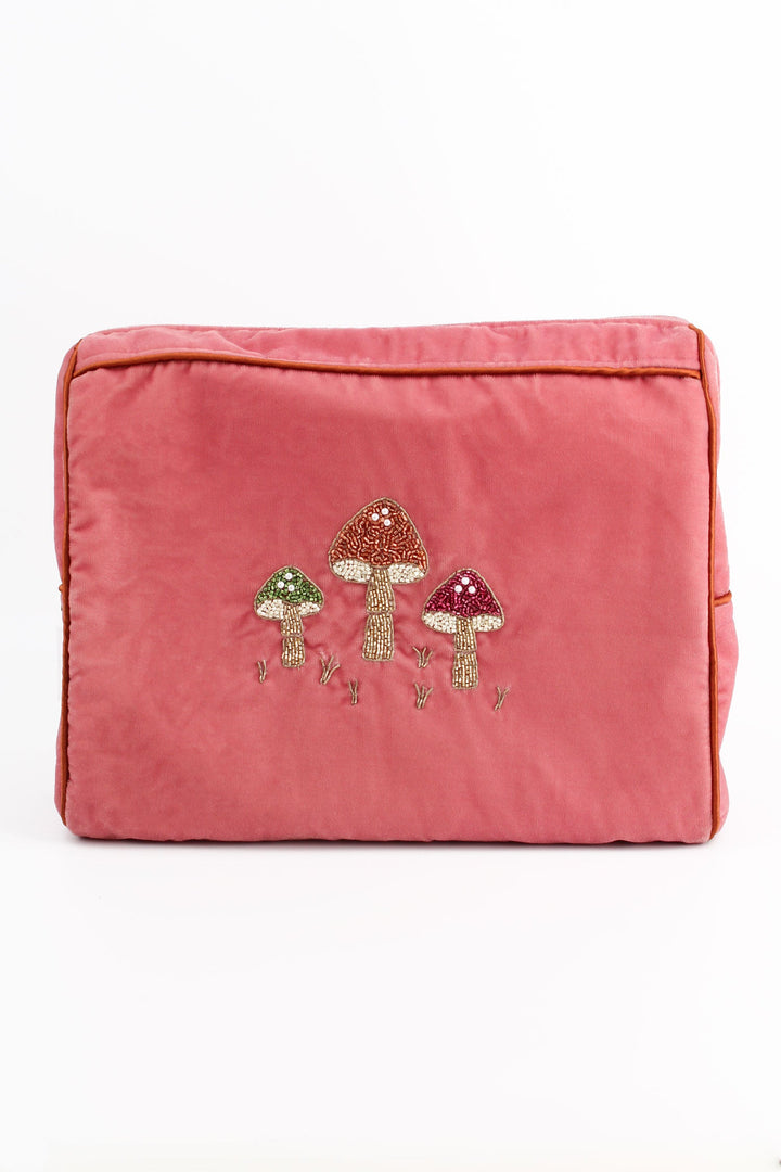 Mushroom Beaded Toiletry Bag