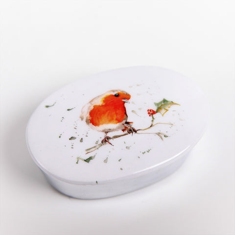 Robin And Holly Trinket Box