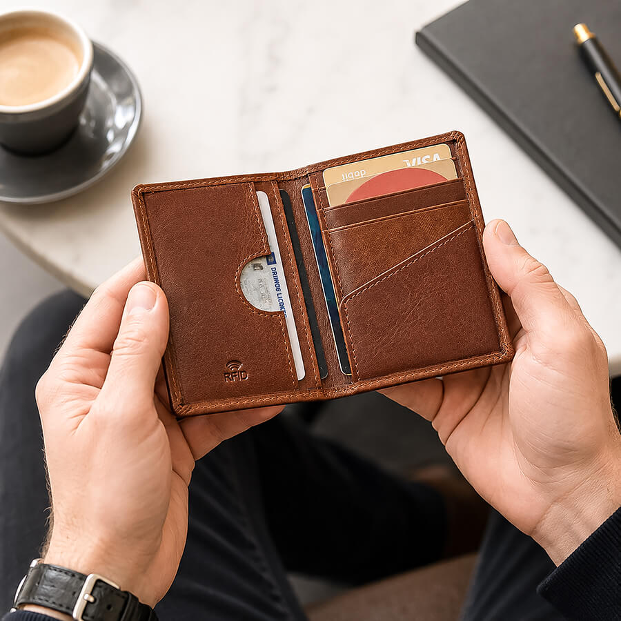 Men's Leather Card Holder Tuscan