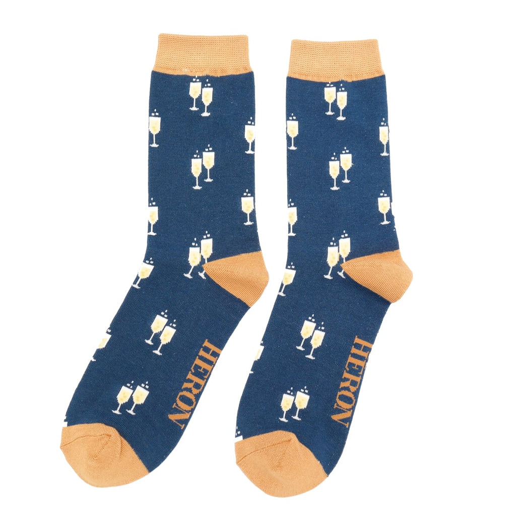 Men's Bamboo Socks Cheers! - Navy