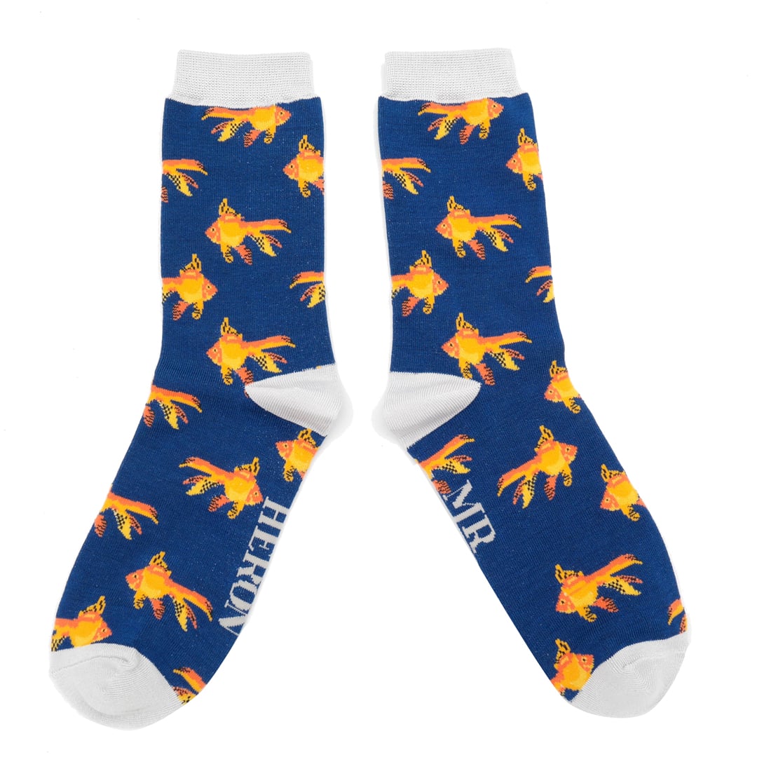 Mens Bamboo Socks - Goldfish