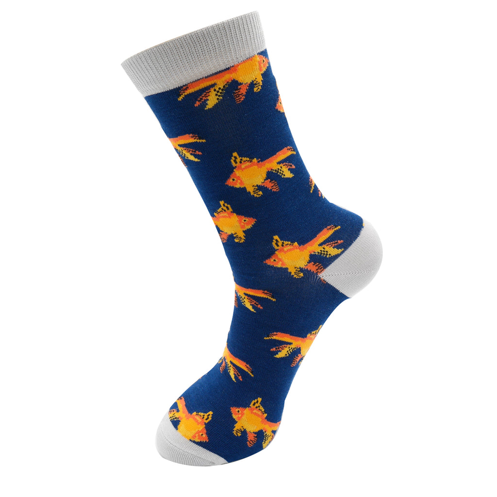 Mens Bamboo Socks - Goldfish