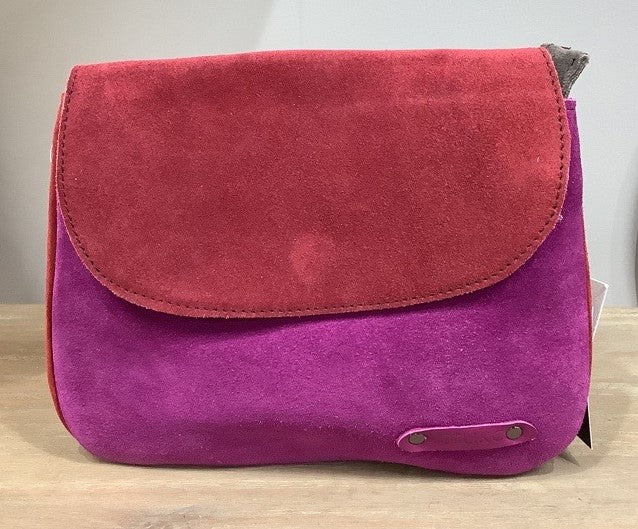 Leo Reversable Flap Shoulder Bag Bag - Pink & Purple
