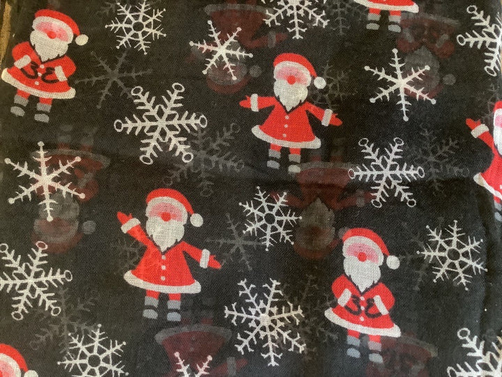 Santa with Snowflakes - Black