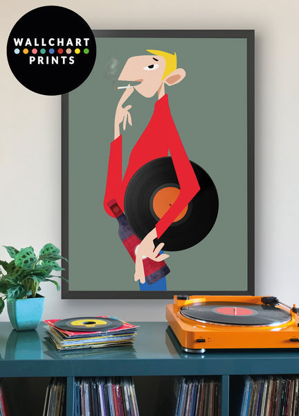 Off to Vinyl Club - Print