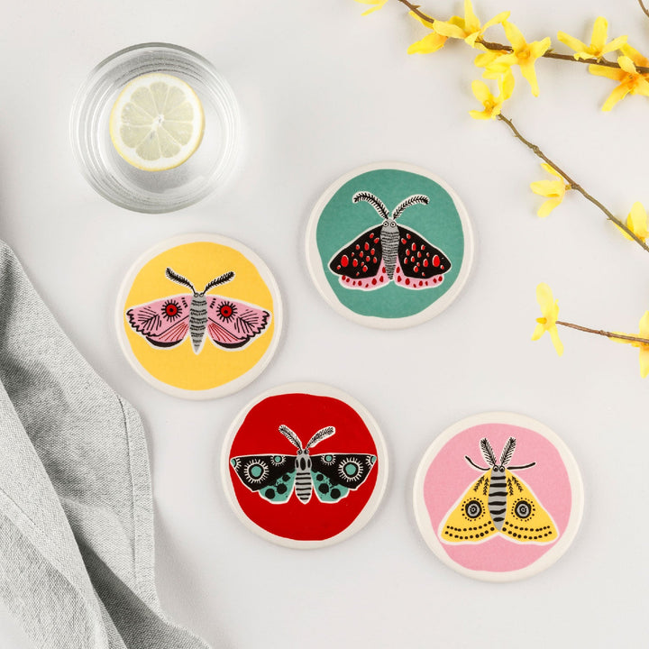 Ceramic Coasters - Moth