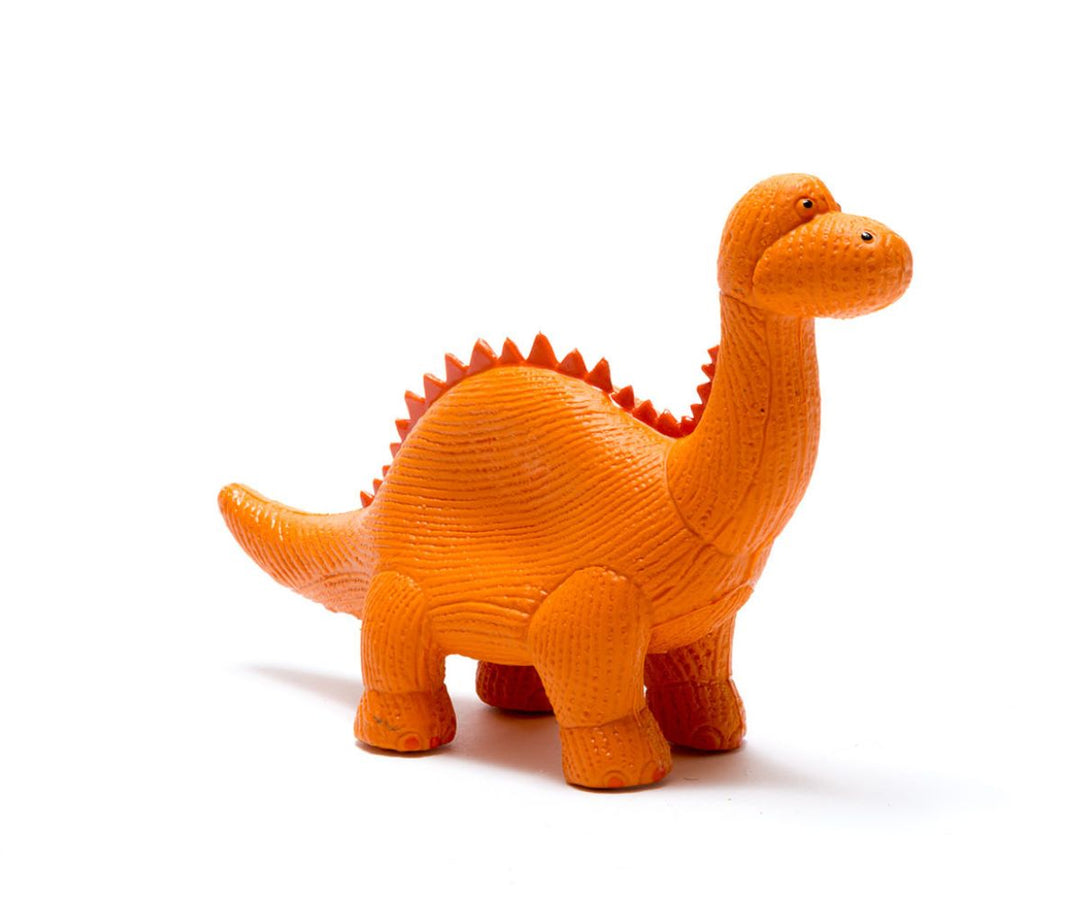 Diplodocus Natural Rubber Toy - Orange