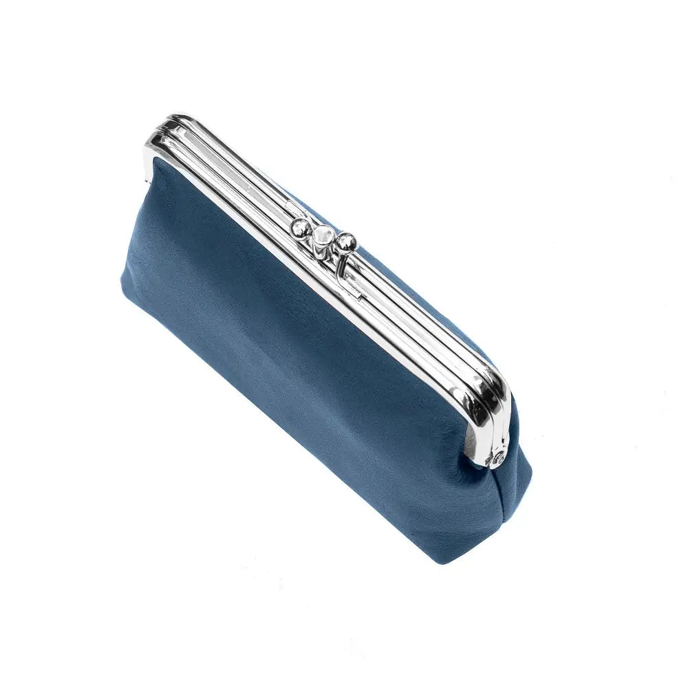 Leather RFID Clip Top Purse – Small Frame Coin Pouch