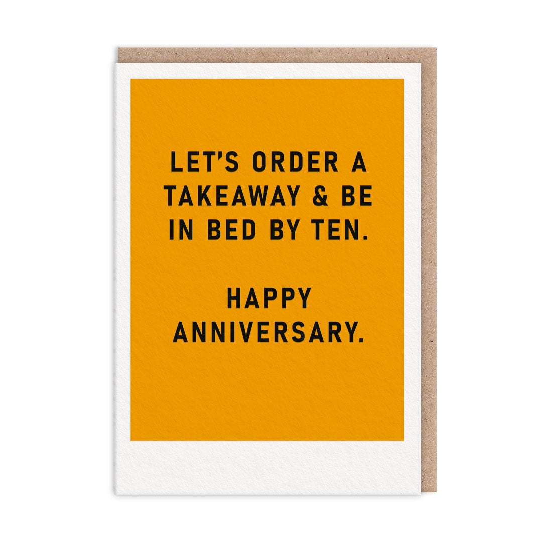 In Bed by Ten Anniversary Card