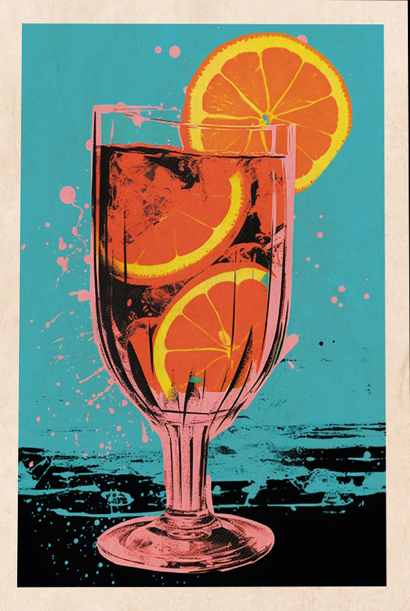 Orange Cocktail Print