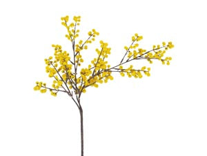 Wattle Spray Faux Flower - Yellow