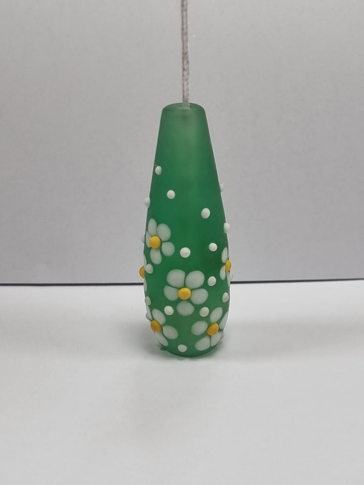 Floral Glass  Light Pull