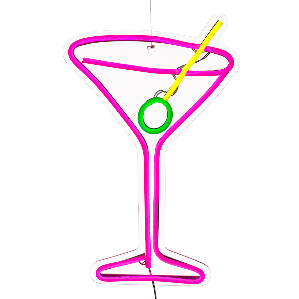 Cocktail Glass Neon LED Wall Sign