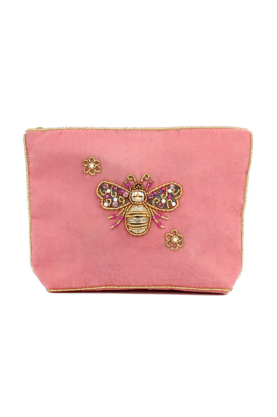 Pink Flower Bee Purse - Medium