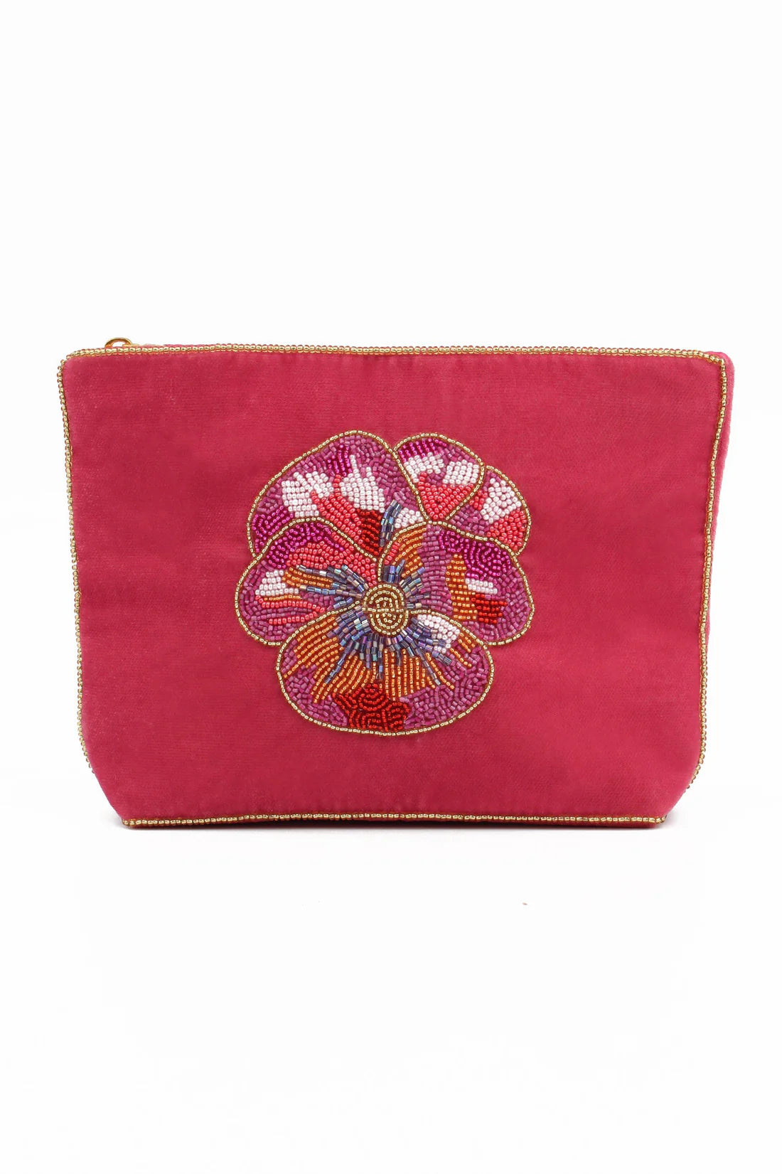 Pink Pansy Purse - Medium