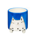 Footed Pen Pot - Blue Cat