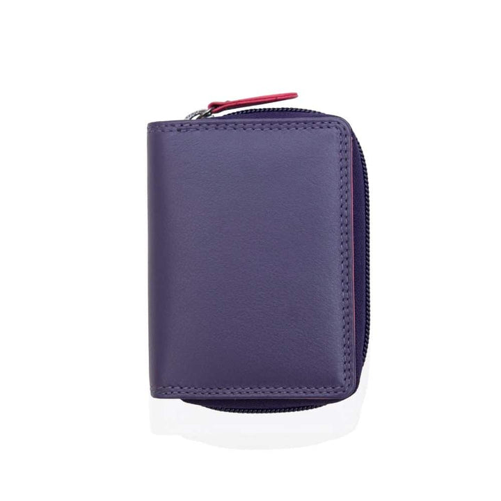 London RFID Small Multi Colour Purse / Purple-Multi